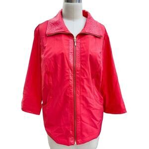 NEW Zenergy Chicos sz 2 Full Zip Jacket Lightweight+ Matching Capris Sport Coral